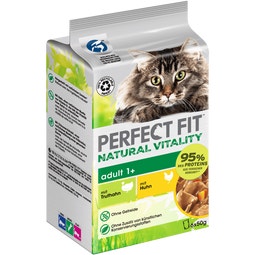 Natural Vitality Adult 1+ Truthahn & Huhn, Nassfutter, Multipack, Portionsbeutel image