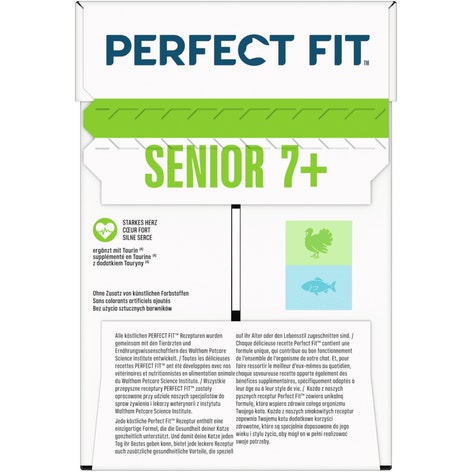 PERFECT FIT™ Senior 7+ 2 Varietäten Truthahn & Karotten, Meeresfisch & Gemüse in Sauce, Multipack 12 x 85g image 1