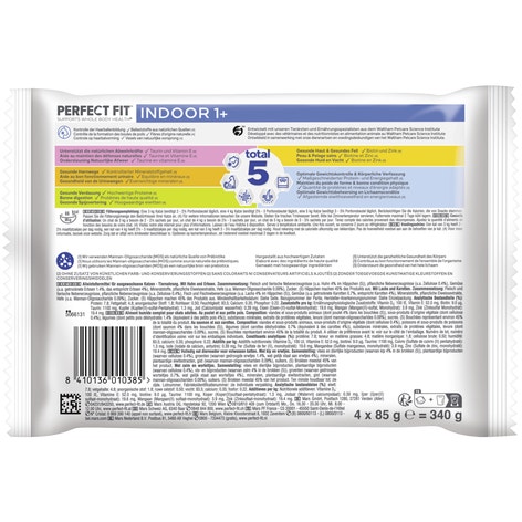 Indoor Adult 1+ Huhn & Erbsen, Lachs & Karotten in Sauce, Nassfutter, Multipack image 1