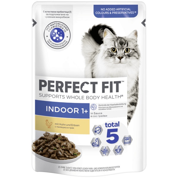 Indoor Adult 1+ Huhn & Erbsen in Sauce, Nassfutter image 1