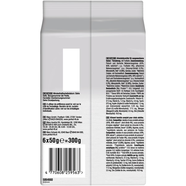 Natural Vitality Adult 1+ Truthahn & Hochseefisch, Nassfutter, Multipack, Portionsbeutel image 2