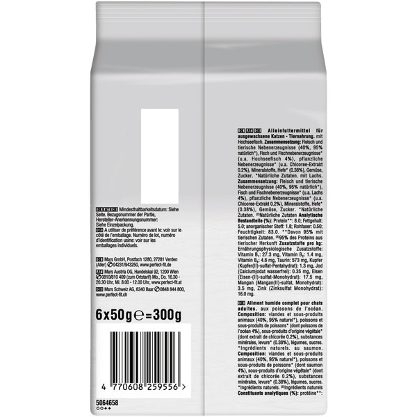 Natural Vitality Adult 1+ Hochseefisch & Lachs, Nassfutter, Multipack, Portionsbeutel image 2